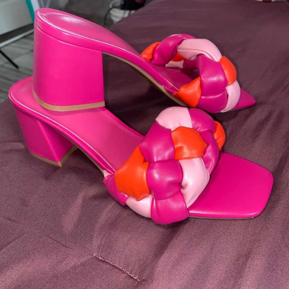 Pink and Orange Mules